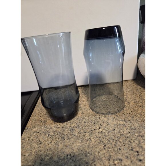 Set of 2 Vintage Libbey APOLLO BLUE 16oz Tumblers Iced Tea Glasses Retro Glass‎ - Picture 7 of 7